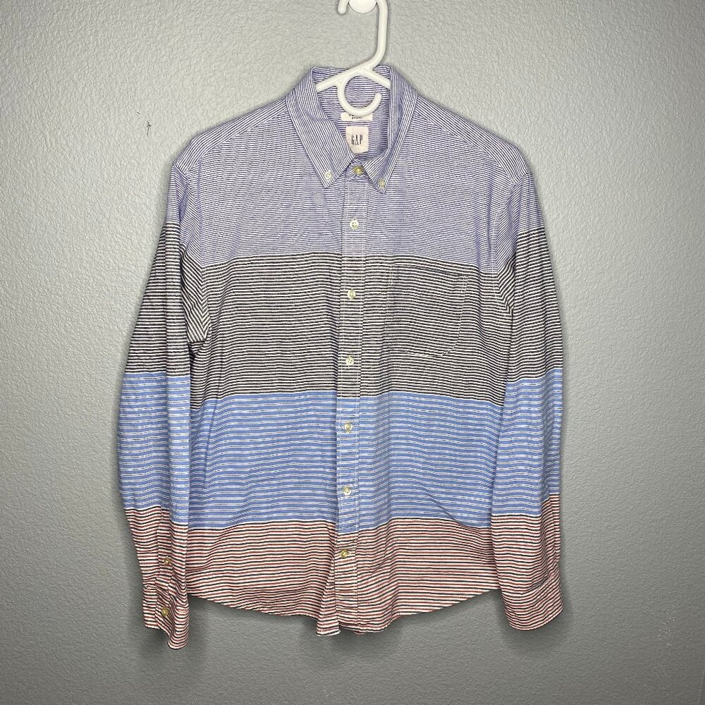Gap Standard Stretch Fit Striped Button Down